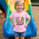 Happy Funny Last Day of School T-Shirt for Kids Toddler Girls Boys Short Sleeve Tee Cotton 2-8T (Pink)