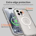 for iPhone 14 Pro Case, Compatible with MagSafe, Heavy Duty Shockproof Protection Phone Cases, Anti-Drop, Dual Layer Transparent Magnetic Phone Case for iPhone 14 Pro, 6.1", Gray