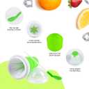 4 x Slushy Cup & Slushy Maker, Portable Smoothie Slushie Squeeze Cup for Juices, Milk and Ice Cream Make, Double Layers Silica with Lid & Straw for Kids, Friends & Family (GREEN, STANDARD SIZE)