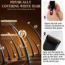 Hair Color Stick, Upgraded Waterproof and Sweat-Proof Hair Dye Stick, Portable Hair Color Touch-Up stick with Comb, Quick and Easy Coverage (Black Brown*1)