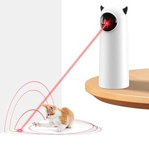 Laser Cat Toys for Indoor Cats, [2025 Newly Upgraded] Real Trajectory Motion Activated Cat Toy, Automatic Laser Pointer Interactive Automated Cat Toys for for Bored Indoor Adult Cats/ Dogs/ Kittenes