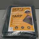 Winpull Tarp 10x12 Feet 16 Mil Heavy Duty Waterproof Tarp, Large Multipurpose Cover with Brass Grommets and Reinforced Edges, UV Resistant Thick Poly Tarps for Outdoor Camping Tent Pool Car, Green