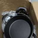 Ziliny Mini Cast Iron Skillets 6.3 x 6.3 x 1.5 Inch Cast Iron Pan Small Ramekin Set Black Casserole Dish Cookware Oven Safe Mini Skillets for Kitchen Indoor Outdoor Picnic (4 Pack)