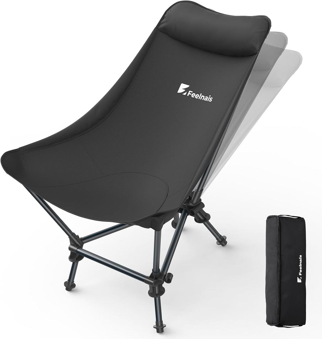 Rocking Camping Chairs, High Back Camp Chair, Wide & Comfy Rocker, 22.8 x 28.2 x 33.9 inches