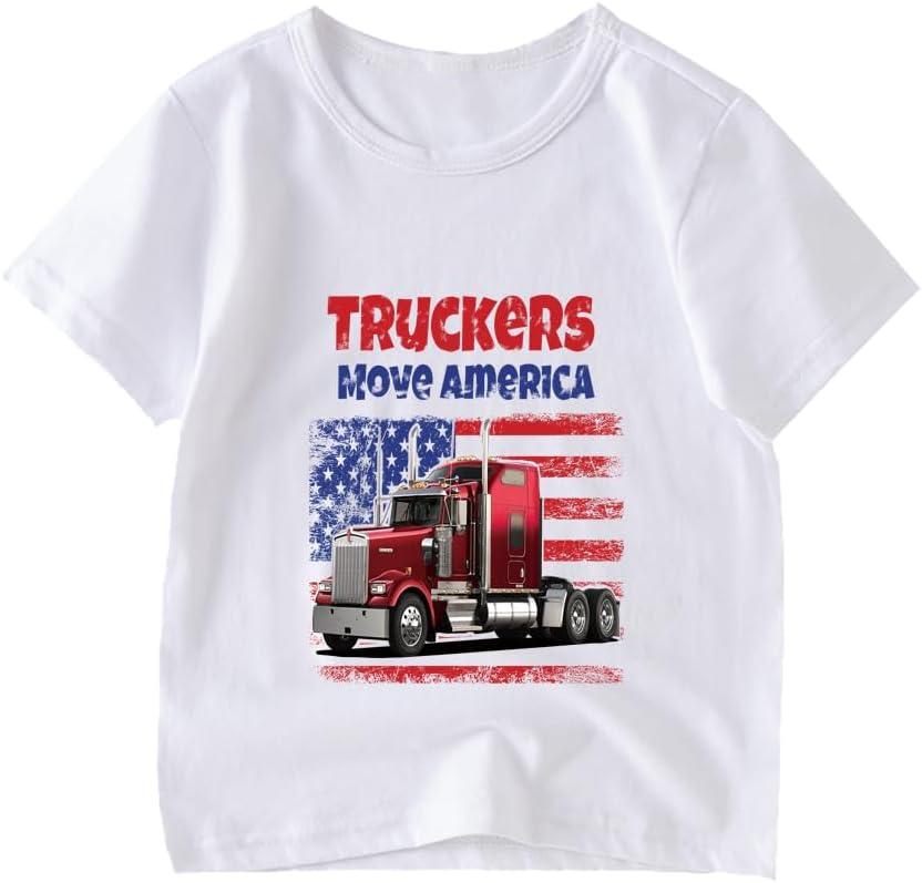 Boys 4th of July Shirt Girls American Flag Tees Toddler Kids USA Flag Independence Day Patriotic Kids Short Sleeve T-Shirt (Gray)