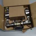 Keyed Alike Front Door Lever Lockset with Single Cylinder Deadbolt Combination Set, Exterior Door Knob with Lock and Deadbolt, Satin Nickel Finished Door Lock