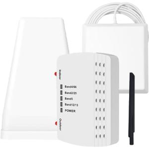 Cell Phone Booster for Home,Cell Phone Signal Booster with 2 Indoor Antennas for Band (6200 Sq.Ft)