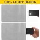 NICETOWN 100% Blackout Sidelight Curtains for Window, Thermal Insulate Covering for Patio Glass Front Door, Faxu Linen French Door Blinds for Kitchen, Light Grey, 1 Panel, 12 x 72 inch