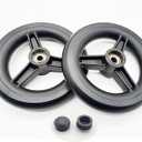 Rollator Walker Replacement 6 inch Rear Wheel,Rollator Rear Wheel Assembly,6 inch Solid Wheel, 6" 3 Rib Caster Wheel,rollator Walker Accessories,Universal Parts,MDS86825SLRW,Set of 2,Black.