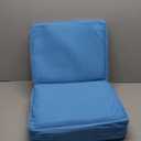 MABOZOO Foldable Hot Tub Booster Seat, Adjuatable 2 Heights Extra Thick Hot Tub Pillow Bath Seat with Back Support Cushions, Washable Hot Tub Seat Cushion for Indoor Outdoor (Blue)