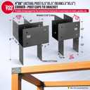 Stainless Steel Pergola Brackets, 4x6(Actual Post/5.5"x5.5" Beams/3.5"x5.5") Corner Post to Beam Bracket, Heavy Duty Post Cap Tie Bracket for Gazebos, Decks and Porches(4pcs-Black)