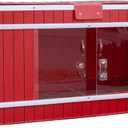 RentACoop Big Red Barn Chick Brooder with Absorbent Hatchling Liners, Jute Liner, LED Light, Security Latch