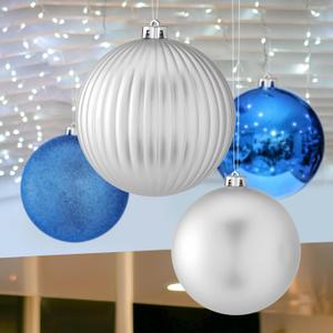 Satin Christmas Balls Ornaments, Silk Christmas Hanging Ball Decorations, 12Pcs 3.15" Luxury Vintage Christmas Tree Decor for Xmas Holiday Wedding Party, Package (White)