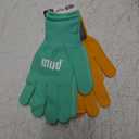 MUD - Women's Everyday, Mini-Dot Palm, 2 PK, Nylon Knit, Lightweight Garden Gloves, Saffron & Mint Colored, Medium/Large (MD35001M-WML2P)