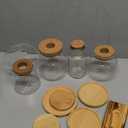 Honeydak 5 Pcs Plants Propagation Stations Planter Terrariums with Wooden Lid and Bamboo Stand Desktop Glass Propagation Vases for Plant Growing Hydroponic Home Office Tabletop Decoration