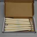 Homemory 12 Pcs Flameless Taper Candles with Remote Timer Dimmer, 11 inches Ivory Taper Candles Battery Operated, Plastic LED Candlesticks with Flickering Flame for Halloween Christmas Church Wedding