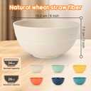 12 PCS Unbreakable Cereal Bowls Set, 26 Oz Wheat Straw Bowl Sets, Microwave & Dishwasher Safe Bowls for Kitchen, Reusable Plastic Bowl for Soup, Salad, Rice, Snack, BPA Free, Multicolor
