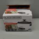 Black+Decker 2-in-1 Rice Cooker and Food Steamer, 16 Cup (7 Cup Uncooked), White, RC516C