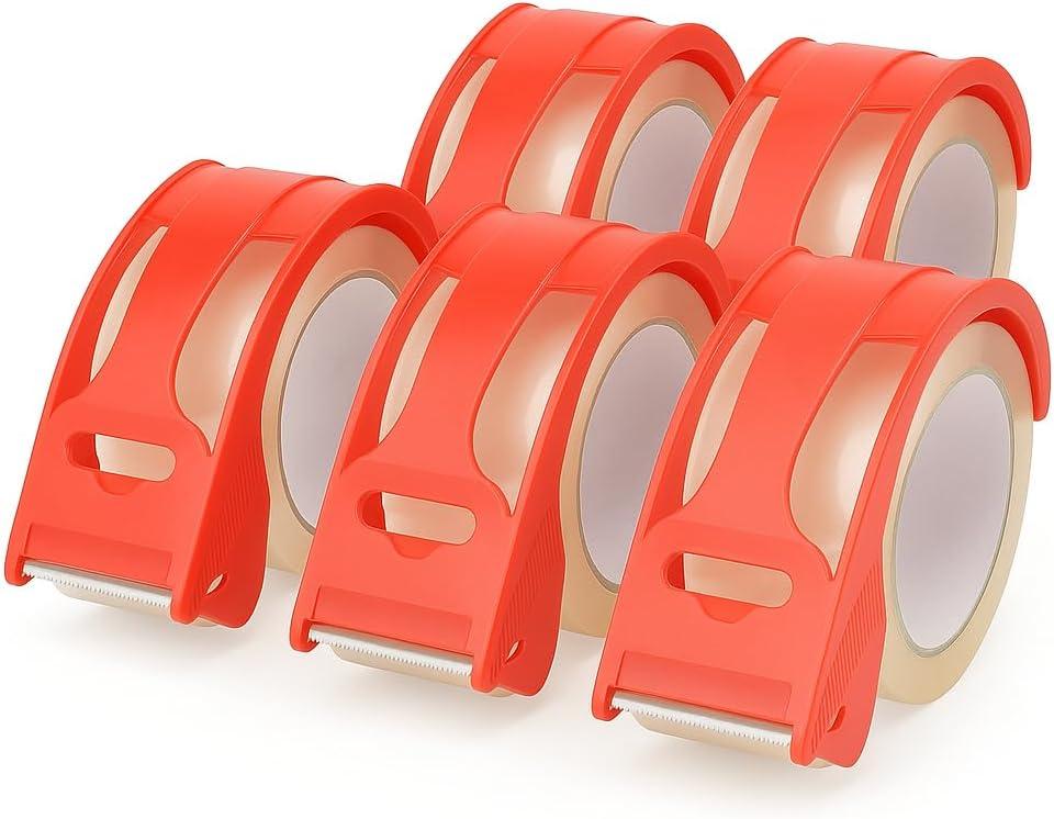 Heavy Duty Clear Packing Tape with Dispensers (6 Rolls, 1.88 x 25 yd)  Strong Shipping Tape for Moving, Holiday Gift Wrapping, Mailing & Everyday Packing