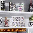 WINKINE Acrylic Display Bitty Protector Case Compatible with Funko Bitty Pop, Clear 32 Slots Figure Display Shelf for Countertop & Wall-mount, Mini Collection Case, Figure Holder Stand, 2 Pack(Clear)