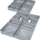 DIMJ Drawer Organizer Clothes, 15 Pack Underwear Organizer, Foldable Closet Bins, Sock Organizer Bra Cube, Fabric Dresser Box for Clothes, Bra, Socks, Tie (Grey) (Gray)