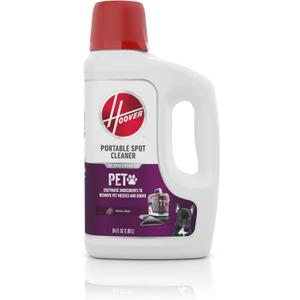 Hoover Pet Portable Spot Cleaner Solution, 64 oz., Tropical Breeze Scent, Upholstery and Carpet Shampoo Solution, Eliminates Pet Messes and Odors, Designed for Hoover CleanSlate Spot Cleaner