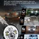 UNI-SHINE 2pcs 7 inch Led Headlight Round DOT Approved H6024 Led Headlight DRL Turn Signal Compatible with Jeep Wrangler JK TJ CJ & Miata & Chevy S3 & Hummer H1 H2 (Chrome)