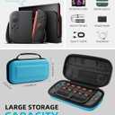 TiMOVO Carrying Case for Nintendo Switch 2 (2025), Large Capacity Protective Hard Shell Portable Travel Case Pouch for Switch 2, with 10 Game Card Slots and Pockets for Console & Accessories, Blue