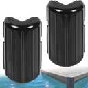 OCEANBROAD Dock Corner Bumpers, Heavy-Duty Marine Guard for Dock Corner & Edge Protection, UV-Resistant PVC with Stainless Steel Hardware, Vertical Installation for Straight Corners (Black)