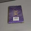 Jul 2025 -Jun 2026 Daily Planner, Spiral Notebook, Appointment Book, Calendar Planner A5-8.5'' x 6.2'', Pearl Purple, Daily & Monthly & Weekly, Thick Paper, 142 PP, School & Office Schedule