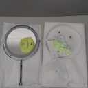 15X/1X Lighted Makeup Mirror with Magnification, 8” Rechargeable Magnifying Mirror with Lights, Adjustable Brightness Light Up Table Mirror with Adjustable Height, 360° Rotation Vanity Makeup Mirror