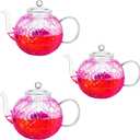 Glass Teapot with Removable Infuser-1500ml Clear GlassTea Pot for Stovetop, Borosilicate Microwave Safe Glass Tea Kettle and Tea Maker for Blooming & loose Tea