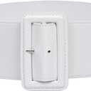 GRACE KARIN Women's Stretchy Belt 1950s 3 Inch Wide Elastic Belts (XXXX-Large, White)