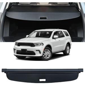 Cargo Cover Compatible with for 3rd-Row 2011-2025 Dodge Durango Retractable Trunk Cover Rear Trunk Security Cover Shielding Shade Privacy Screen CoverOnly Installed in the Third Row