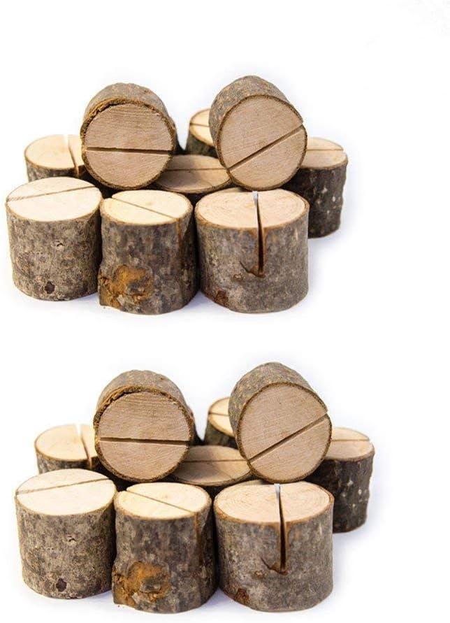 Rustic Wood Table Numbers Holder Wood Place Card Holder Party Wedding Table Name Card Holder Memo Note Card (20pcs)