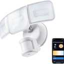 HOME ZONE Security Smart SMD LED Outdoor Flood Light, 3500LM, 3000-5000K Adjustable Color Temperature, Long & Wide 70’ x 240° Motion Sensor Detection, WiFi, Works w/Alexa & Google, Aluminum Heads