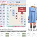 Women's Casual Plain Fit Flowy Simple Swing T-Shirt Loose Tunic Dress (Black)