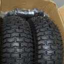 GICOOL 13x5.00-6 Rubber Lawn Mower Tire and Wheel, 2 Pcs Replacement 13x5-6nhs Riding Mowers Lawn Pneumatic Tire with Bearing Bore 3/4" & 5/8", 3" -4.5" Centered Hub