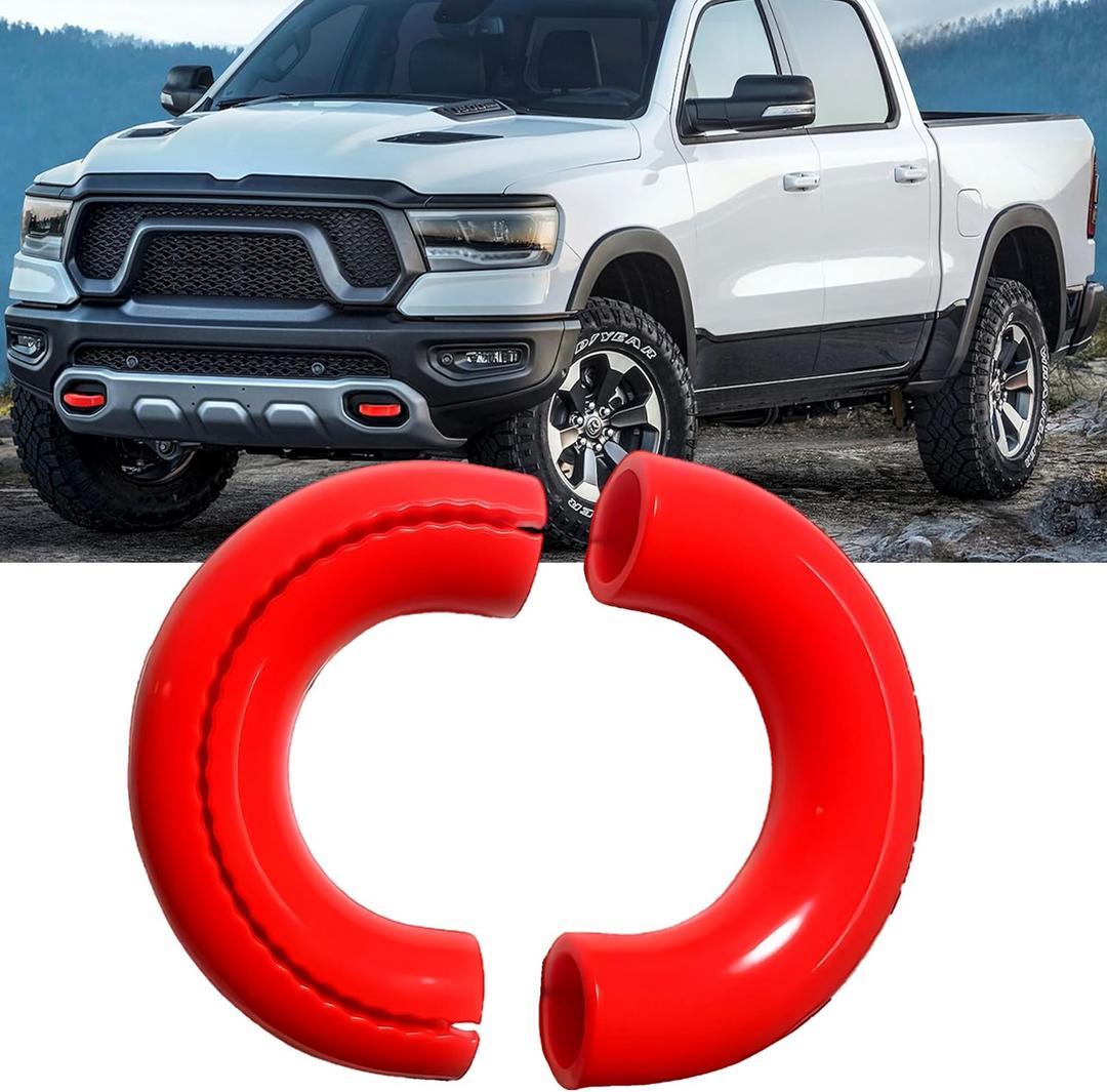 Tow Hook Covers for Ford F150 2004-2025 and Bronco Base/Big Bend/Outer Banks 2021-2025 and Toyota Tundra 2017-2021, Front Hitch Cover Compatible with 2004-2025 Ford F150 Accessories (Red)