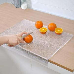 Acrylic Cutting Board Hides Scratches with Counterlip 17 x 13 Inch| 60% Thicker Textured Acrylic Cutting Board for Kitchen Countertop.3 packs