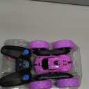 QUNREDA RC Cars, Purple Remote Control Car for Girls, 2.4 GHZ Double Sided RC Stunt Car 360 Rotating Remote Control Crawler with Headlights Car Toys for 6 7 8 9 10 11 12 Girls Birthday Gift