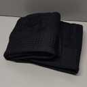 GLAMBURG 100% Cotton 2 Pack Oversized Bath Towel Set 28x55 Inches, Ultra Soft Highly Absorbant Compact Quickdry & Lightweight Large Bath Towels, Ideal for Gym Travel Camp Pool - Black