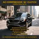 Dasbecan A/C Compressor Compatible with 2013-2022 Buick Enclave, 2013-2022 Chevrolet Traverse 3.6L, 2013-2016 GMC Acadia 3.6L Air Compressor Replaces# 68322, Oil Prefilled
