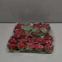 AmyHomie Artificial Flowers Dark Red Rose 25pcs Real Looking Fake Roses w/Stem for DIY Wedding Bouquets Centerpieces Arrangements Party Baby Shower Mothers Day Christmas Tree Decorations