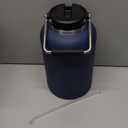 128 oz Insulated Water Jug with Straw Lid and Handle, One Gallon Stainless Steel Double Vacuum Water Bottle for Hot & Cold Drinks - Sweat Proof, Great for Travel, Hiking, Camping - Dark Blue