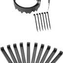 EasyFlex Pound-in Landscape Edging with Bonus Anchoring Stakes, 20 Foot Kit, Black & EasyFlex 10 in. Landscape Anchoring Stake Pack - 10 ct, Black