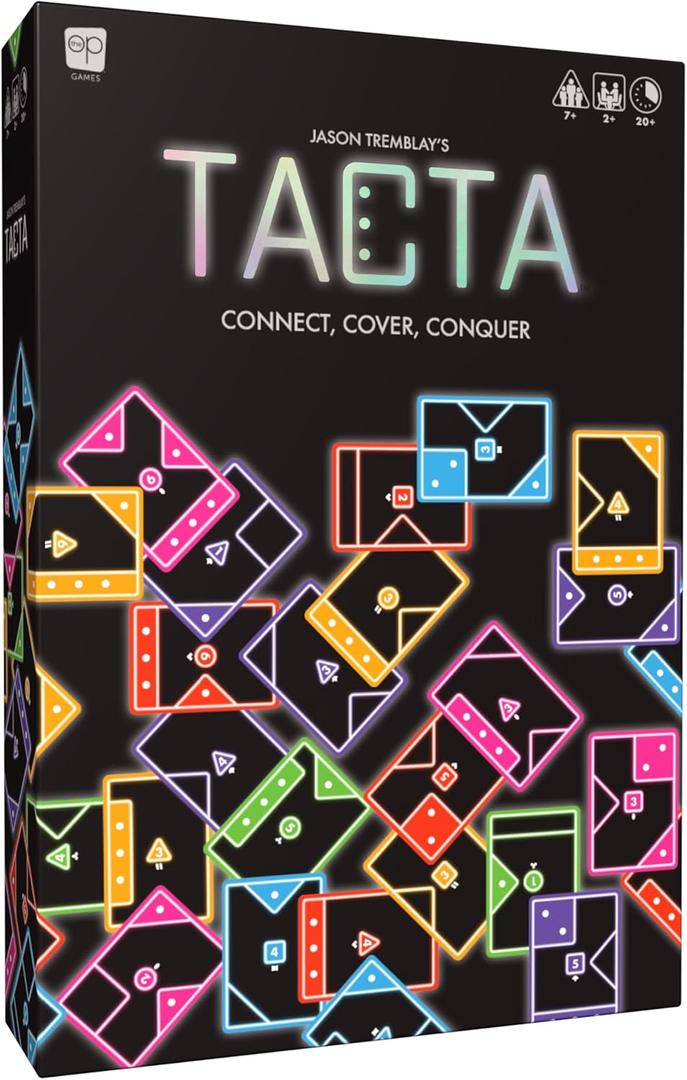 TACTA Card Game, Where Every Card Counts, Fast-Paced Strategic Shape Matching Party Game, Analyze and Optimize to Connect, Cover & Conquer to Win, Unique Party Game Play for 2 or More Players, Ages 7