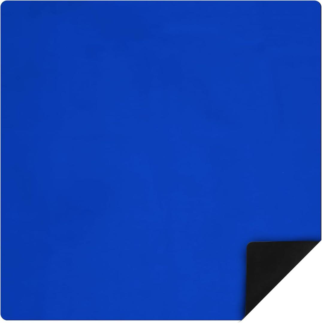 Buryeah Mahjong Mat Large Non Slip Neoprene Rubber Table Mat Noise Reduction Dominoes Poker Card Board Games Playmat Gaming Table Cover for Camp Game Night Indoor Outdoor(Royal Blue,40 x 40 Inch)