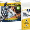 PROTECTO 2Pack Door Protector from Dog Scratching, Cat Dog Scratch Door Protector, 35.5x15.5 Heavy Duty Cord Protectors from Pets No Chew Solution, 10ft Easy to Use Dog & Cat Cord Protector