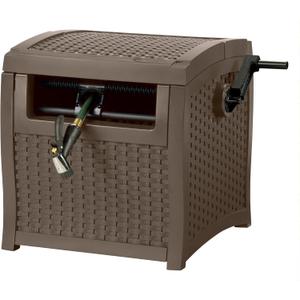 Suncast Hose Reel with Smart Trak Hose Guide, Water-Tight Connection, Durable Resin Construction, 225' Hose Capacity, Brown, Made in the USA